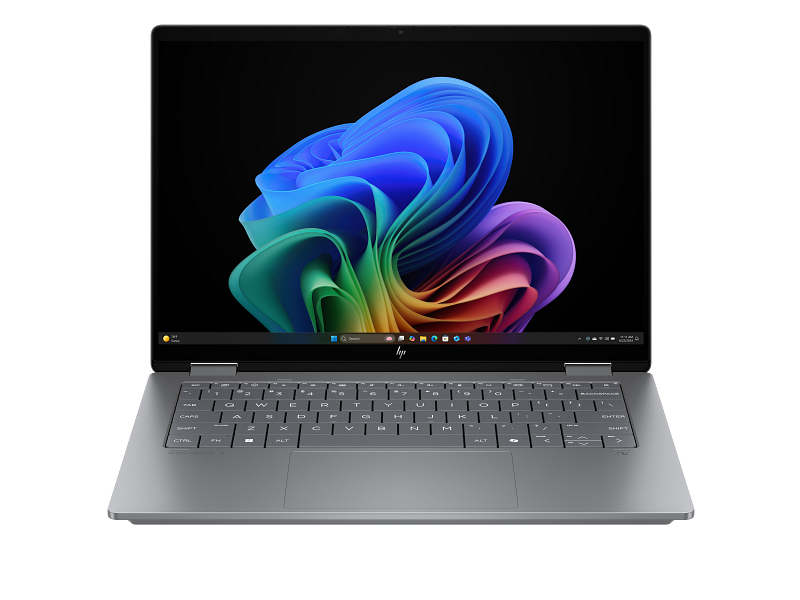 omni x flip gray HP Omnibook X Flip 2 in 1 14-KB0023DX, Intel Core Ultra 7 355, 16GB LPDDR5, 1TB SSD NVMe, 14" 2K UWVA OLED Touch Screen, Backlit KB, Windows 11, 1 Year International Warranty - Image 1